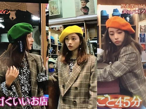 戴啥都好看！石原里美戴贝雷帽各种颜色都能hold住