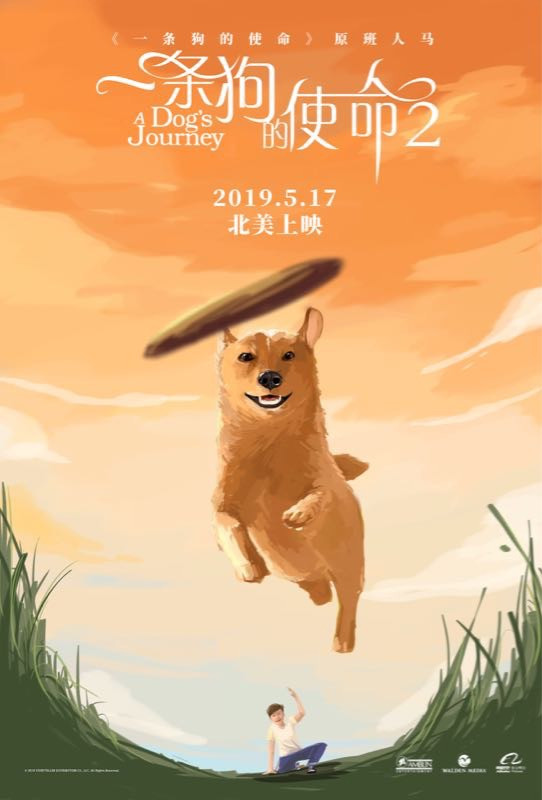 《一条狗的使命》续集来了! 原班人马回归,《一条狗的使命2》北美定档5.17